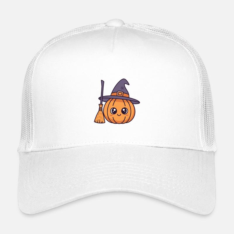 Kawaii Witch Pumpkin Kids’ Trucker Cap