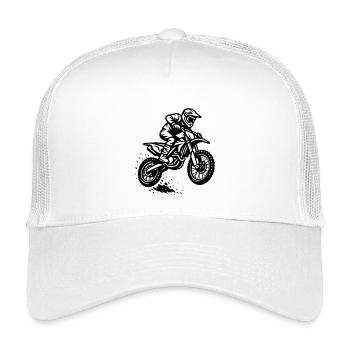 motocross design - Kids’ Trucker Cap - white - Front