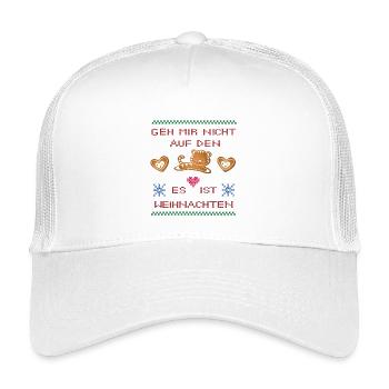 Ne me tape pas sur les nerfs Noël - Casquette trucker enfant - blanc - Devant