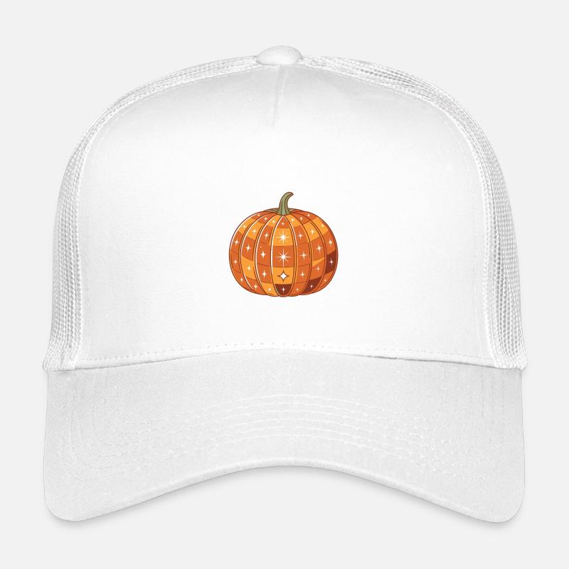 Sparkly Glowing Pumpkin Kids’ Trucker Cap