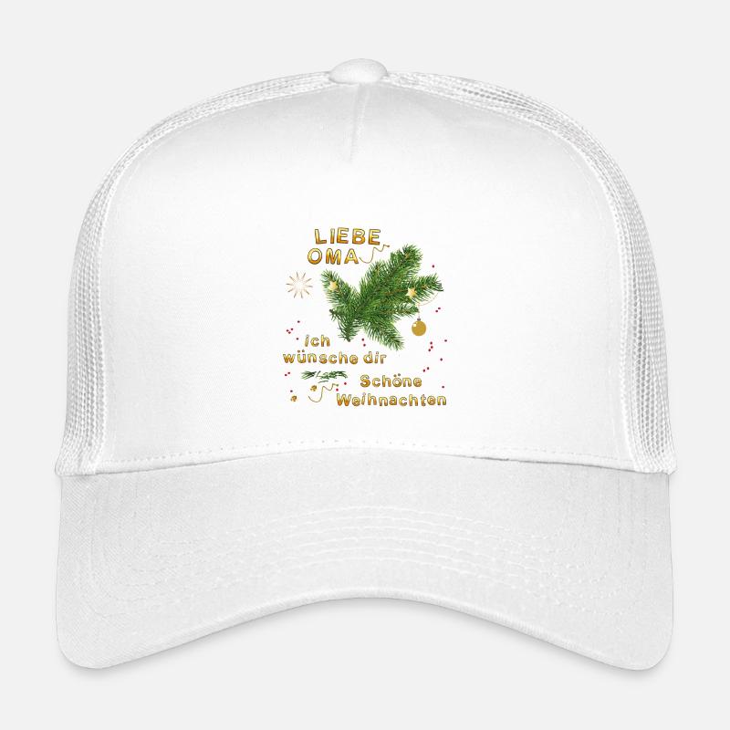  Liebe Oma, ich wünsche dir schöne Weihnachten - Kinder Trucker-Cap - Weiß