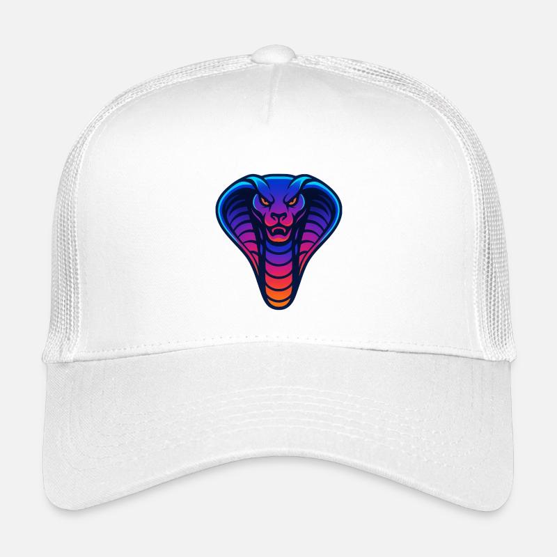 Neon-Kobra Farbverlauf Illustration Kinder Trucker-Cap