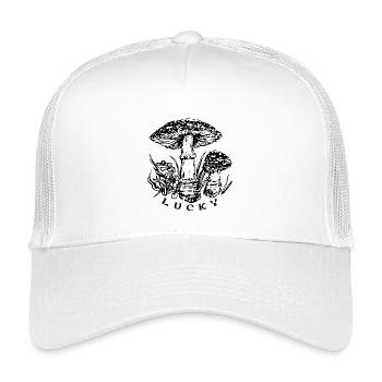 GLÜCKLICH - Kinder Trucker-Cap - Weiß - Vorne