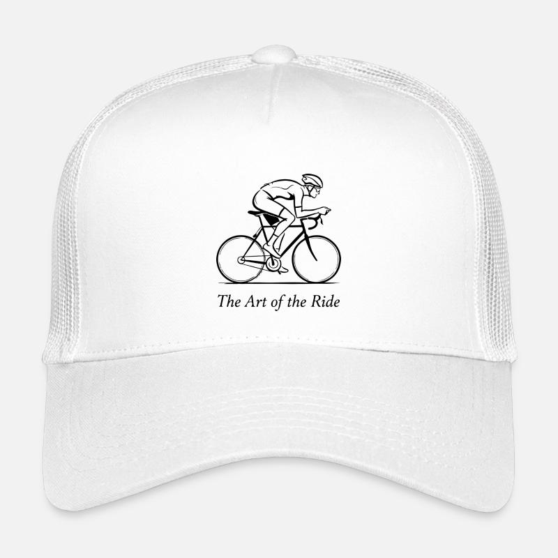 Die Kunst der Fahrt: Dynamisches Kalligraphie-Radfahren - Kinder Trucker-Cap - Weiß