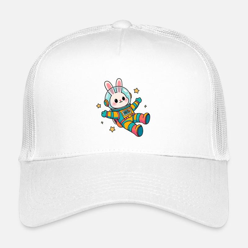 Buntes Astronauten-Kaninchen Kinder Trucker-Cap