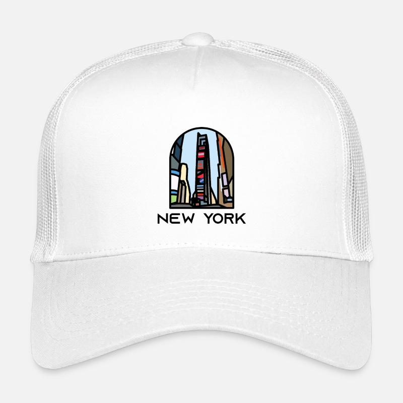 New York - Times Square - Kinder Trucker-Cap - Weiß