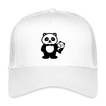 Panda Vater Baby Geschenk Familie - Kinder Trucker-Cap - Weiß - Vorne