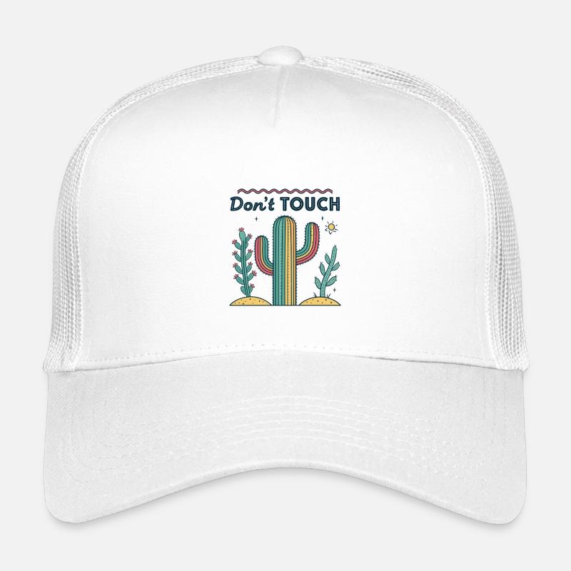 Do not touch rainbow cactus Kids’ Trucker Cap