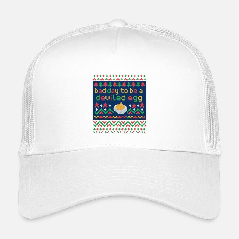 Deviled Egg Pixel Wortspiel, Weihnachtsessen-Liebhaber Kinder Trucker-Cap
