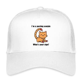 Sternzeichen Skorpion Katze – Cute Scorpio Cat - Kinder Trucker-Cap - Weiß - Vorne