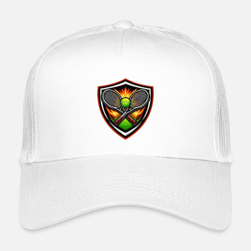 Flammendes Tennis Schild Emblem Kinder Trucker-Cap