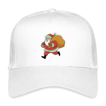 Santa Claus Lot Gifts Runs Happy apporte des cadeaux - Casquette trucker enfant - blanc - Devant