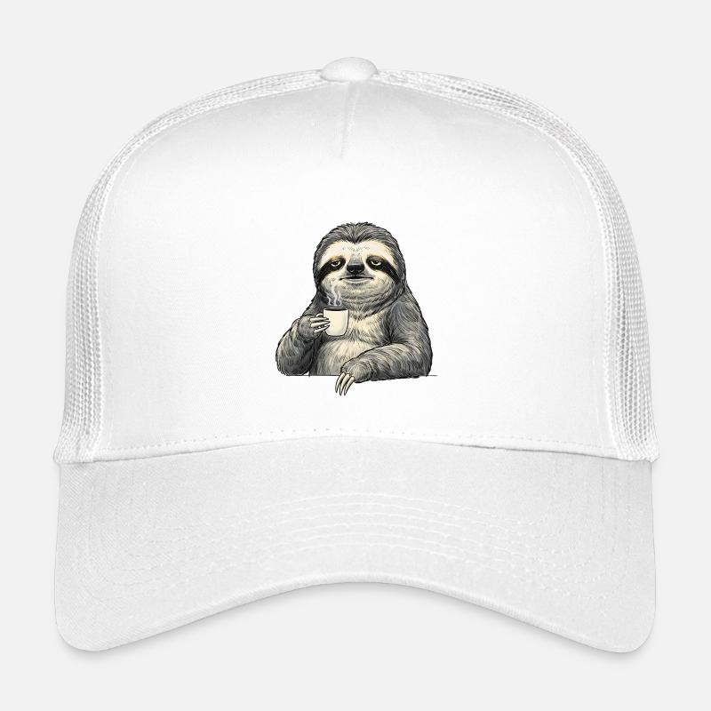 Relaxed Sloth Coffee Lover – Funny K Kids’ Trucker Cap
