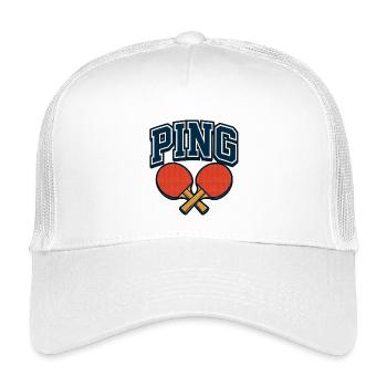 Ping Pong - Tennis de Table - Casquette trucker enfant - blanc - Devant