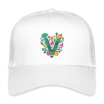 Fresh Garden Vegetable Motif - Kids’ Trucker Cap - white - Front