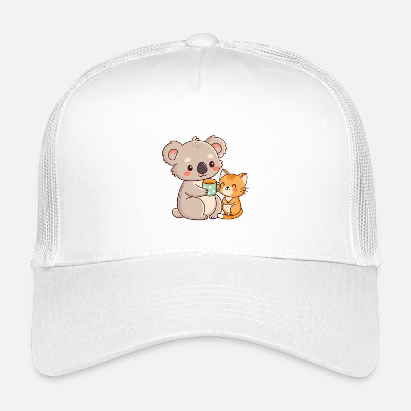 Koala et chat café mignon Casquette trucker enfant