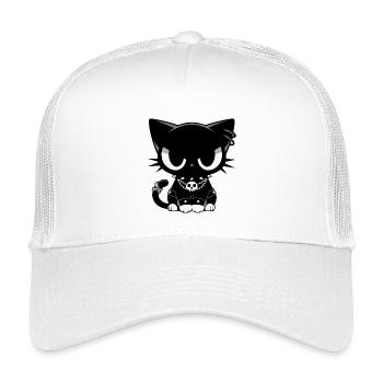 Goth Punk Cat - Kids’ Trucker Cap - white - Front