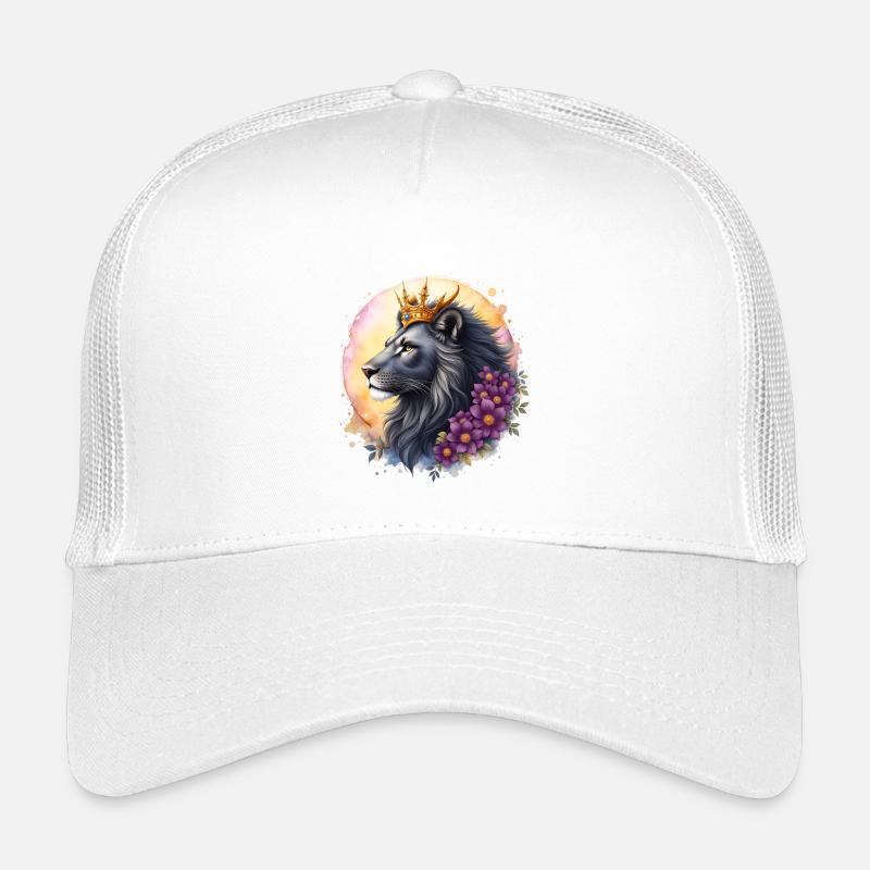 Königlicher Löwe mit Blumenkrone Kinder Trucker-Cap