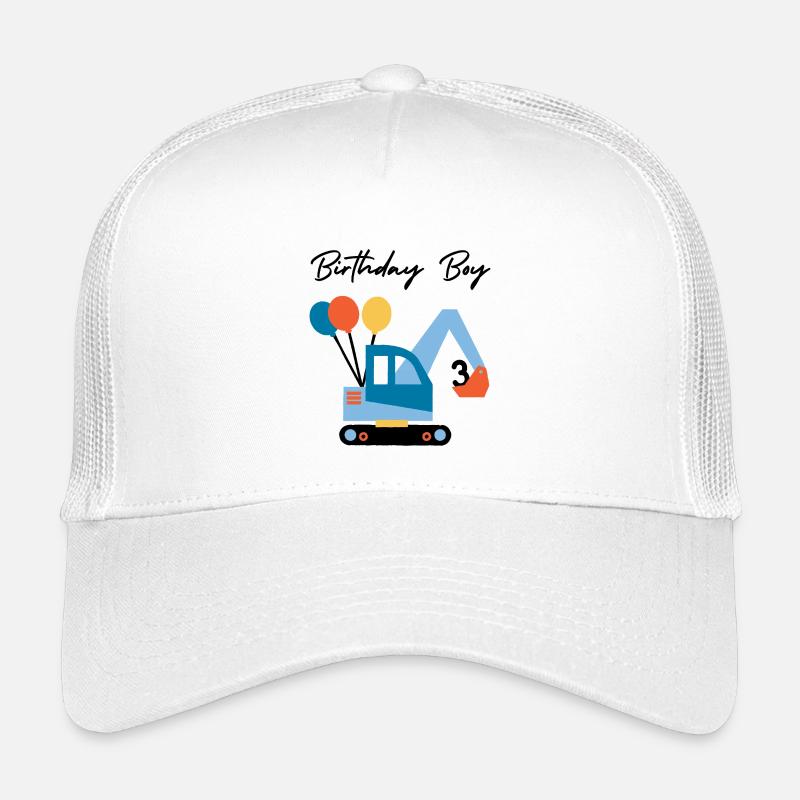 Schwebender Baustellentraum - Kinder Trucker-Cap - Weiß