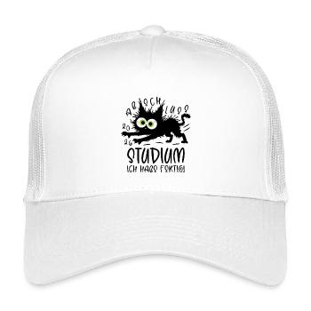 Studies 2026 I'm done! Cat - Kids’ Trucker Cap - white - Front