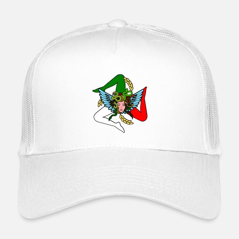 Sizilien Trinacria - Kinder Trucker-Cap - Weiß