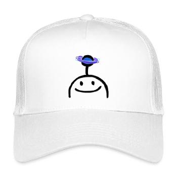 Neon-Kosmosring um blauen Orb - Kinder Trucker-Cap - Weiß - Vorne