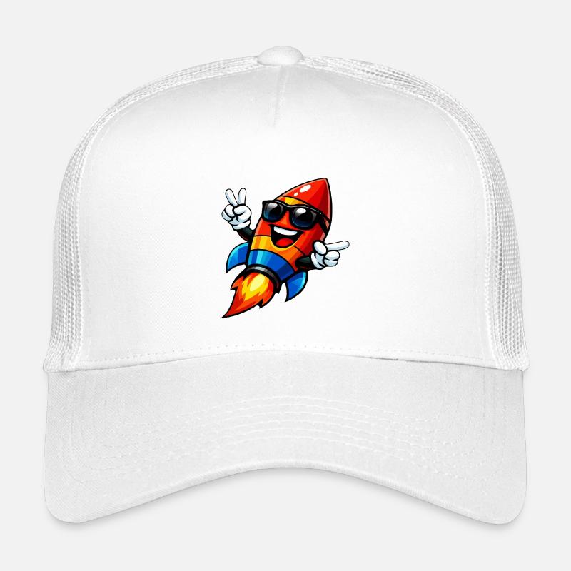 Fröhliche Rocket mit Sonnenbrille Kinder Trucker-Cap