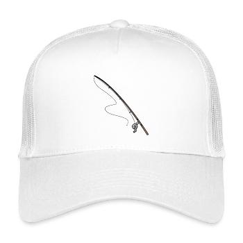 Icône de pêche à la canne à pêche - Casquette trucker enfant - blanc - Devant