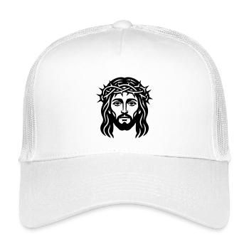 Jesus Christ Head - Kids’ Trucker Cap - white - Front