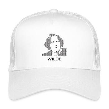 Pixelated Oscar Wilde Portrait - Kids’ Trucker Cap - white - Front