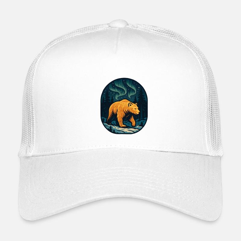Nordlichtbär im Wald Kinder Trucker-Cap