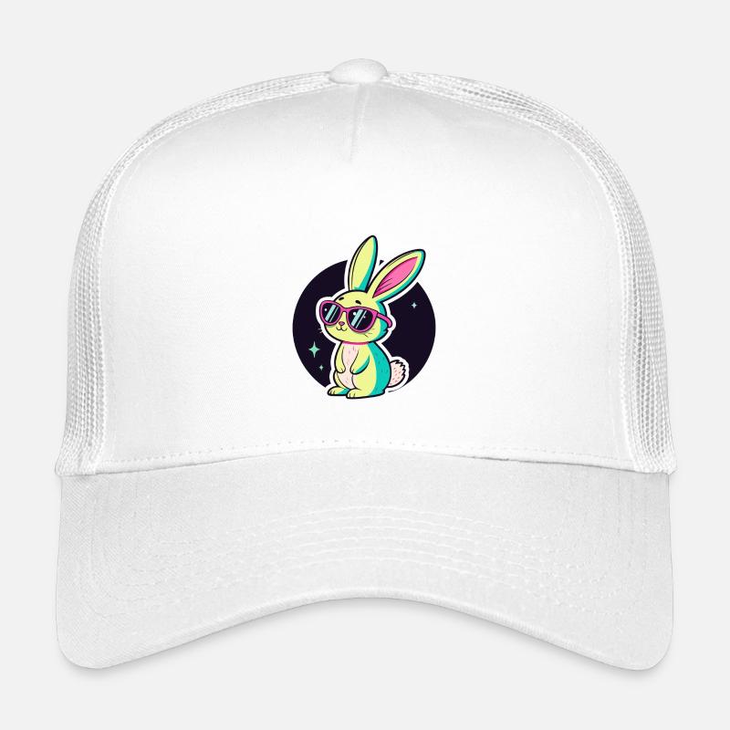 Bunny Neon Chic Sonnenbrillen - Kinder Trucker-Cap - Weiß
