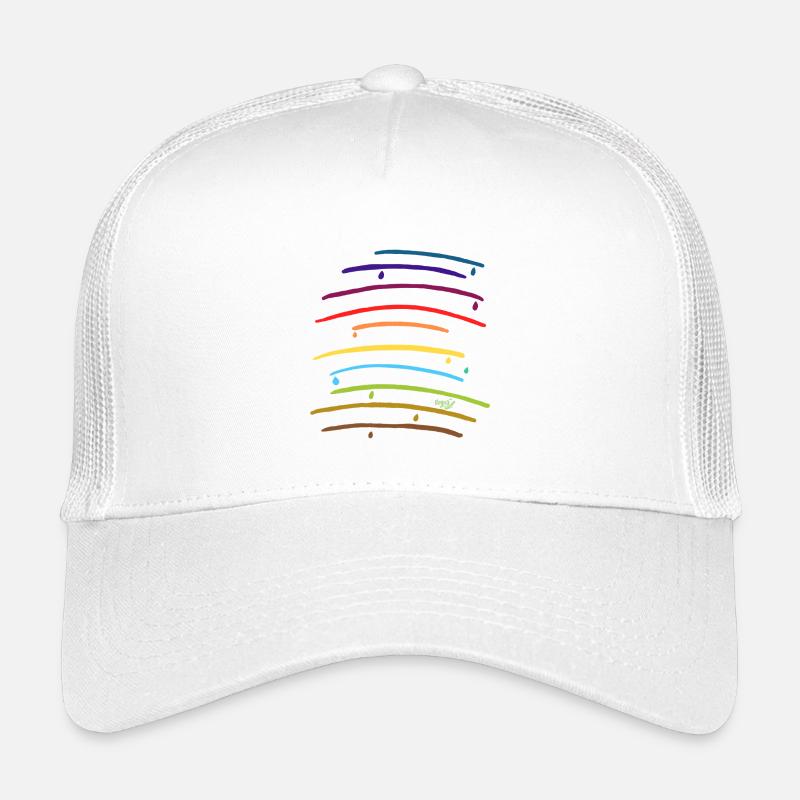 Rainbow arches with drops - Kids’ Trucker Cap - white