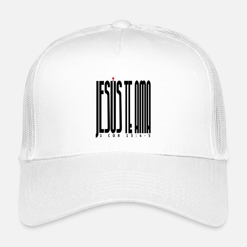 Jesus liebt dich - Kinder Trucker-Cap - Weiß