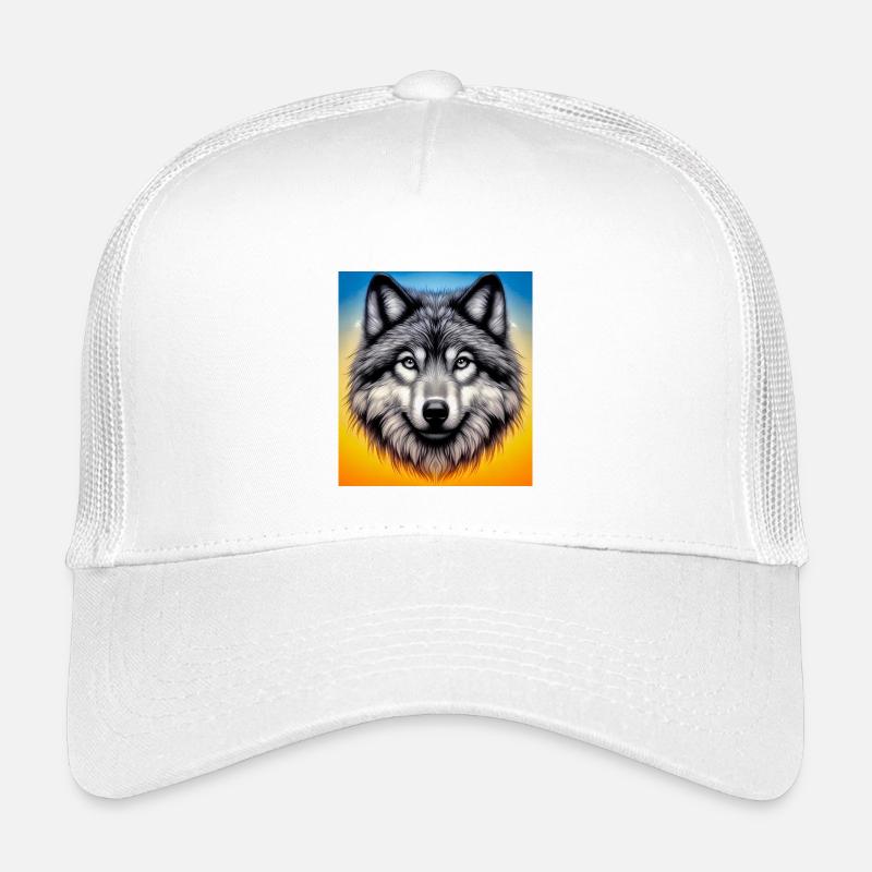 Wolf - Kinder Trucker-Cap - Weiß