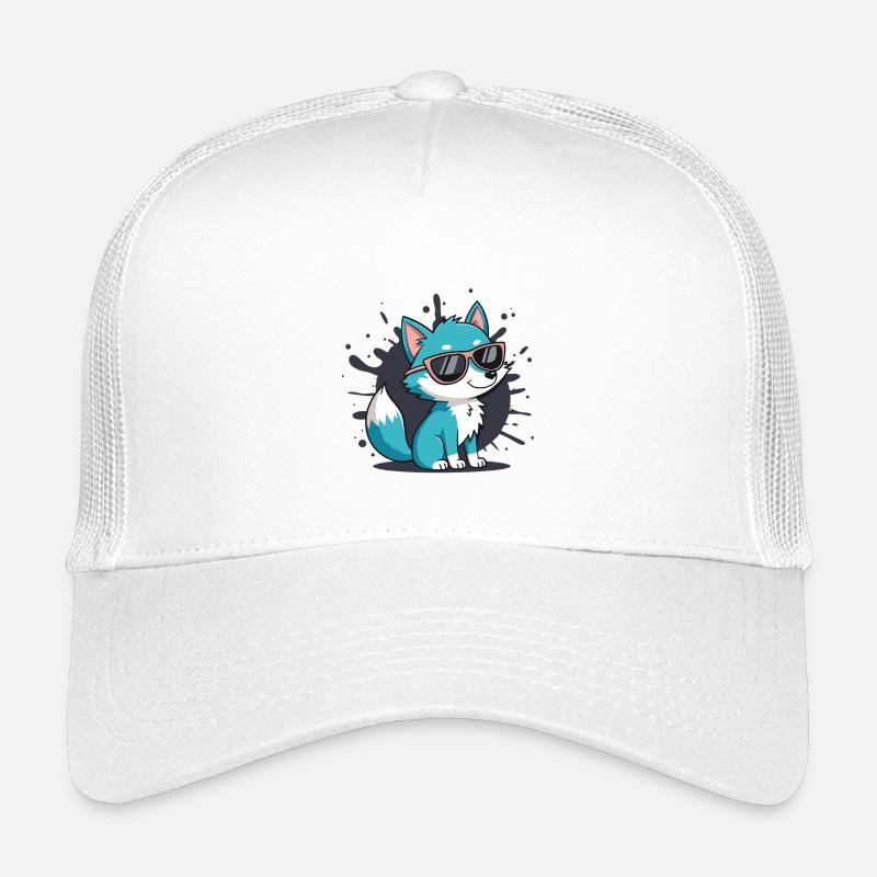 Renard bleu lunettes de soleil Casquette trucker enfant