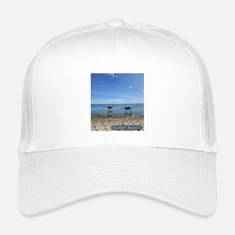 Vacation, muuu - Kinder Trucker-Cap - Weiß