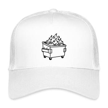 Incendie de poubelle - Casquette trucker enfant - blanc - Devant