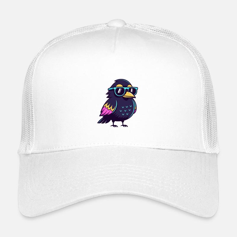Oiseau Hipster Bleu Solaire Casquette trucker enfant