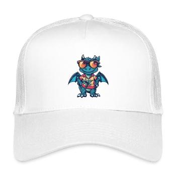 Dragon Comic Holiday - Casquette trucker enfant - blanc - Devant