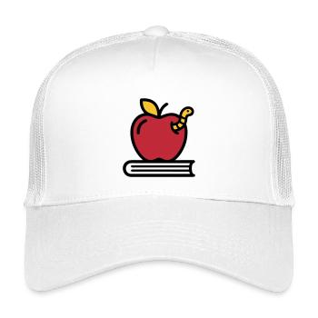 Apple Book Worm Elementary School - Kids’ Trucker Cap - white - Front