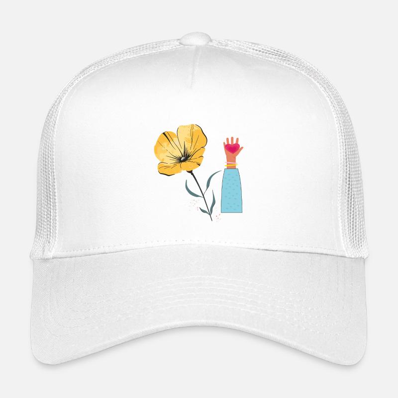 Cœur de la Main de Fleur Casquette trucker enfant