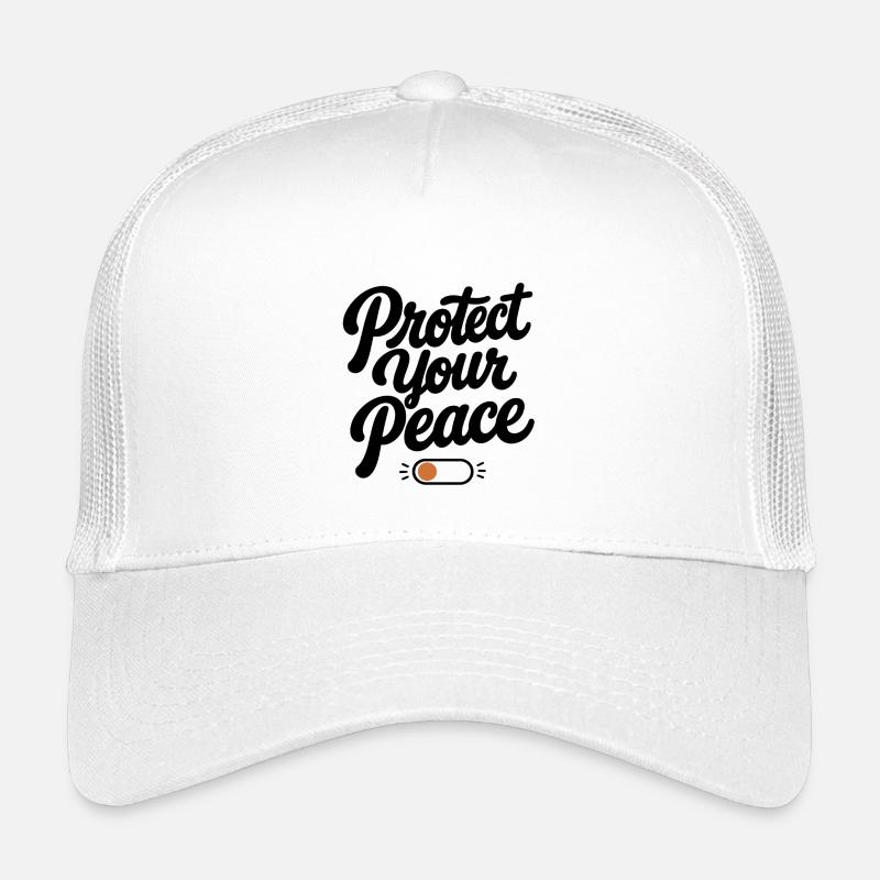 Protect Your Peace | Minimal Retro Typography Kids’ Trucker Cap