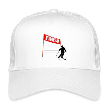 Ski-Finish Custom - Kinder Trucker-Cap - Weiß - Vorne