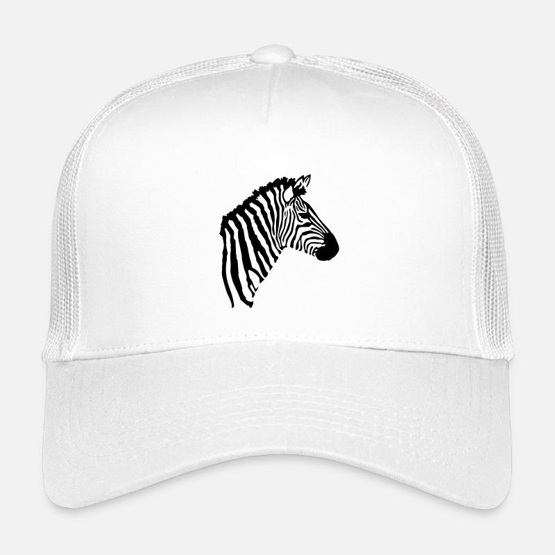 Zebra Kopf - Kinder Trucker-Cap - Weiß