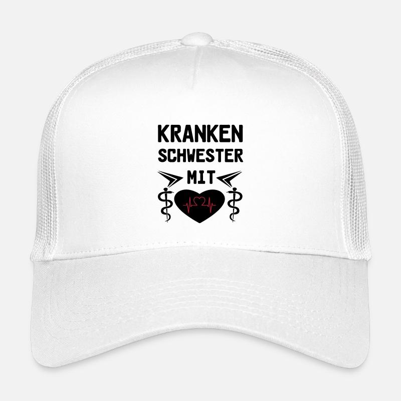 Krankenschwester mit Herz Medizin Geschenk - Kinder Trucker-Cap - Weiß