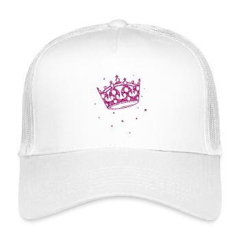 Prinzessinnen Krone mit Glitter - Kinder Trucker-Cap - Weiß - Vorne