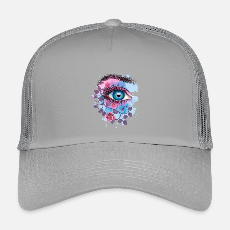 Œil floral psychédélique bleu Casquette trucker enfant