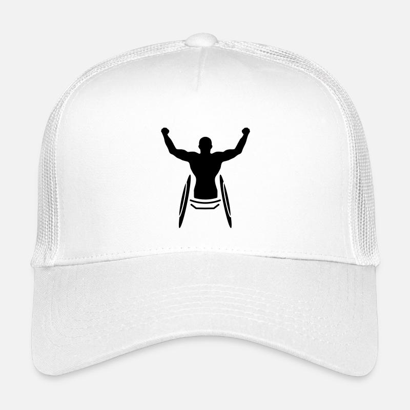 Ein Athlet im Rollstuhl Kinder Trucker-Cap