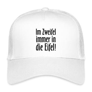 Im Zweifel immer in die Eifel - Kinder Trucker-Cap - Weiß - Vorne